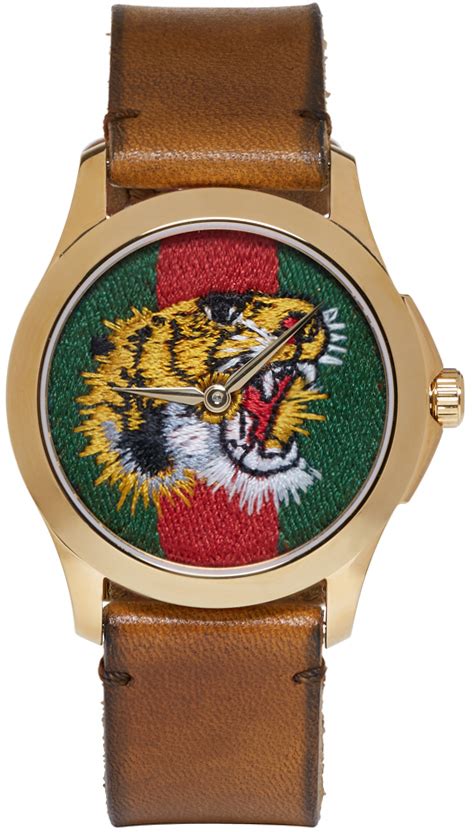 gucci tiger watch w silicine strap|Gucci interchangeable watch straps.